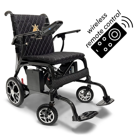 Optional remote control for the ComfyGO Phoenix Electric Wheelchair, used for speed adjustment, recline, and maneuvering