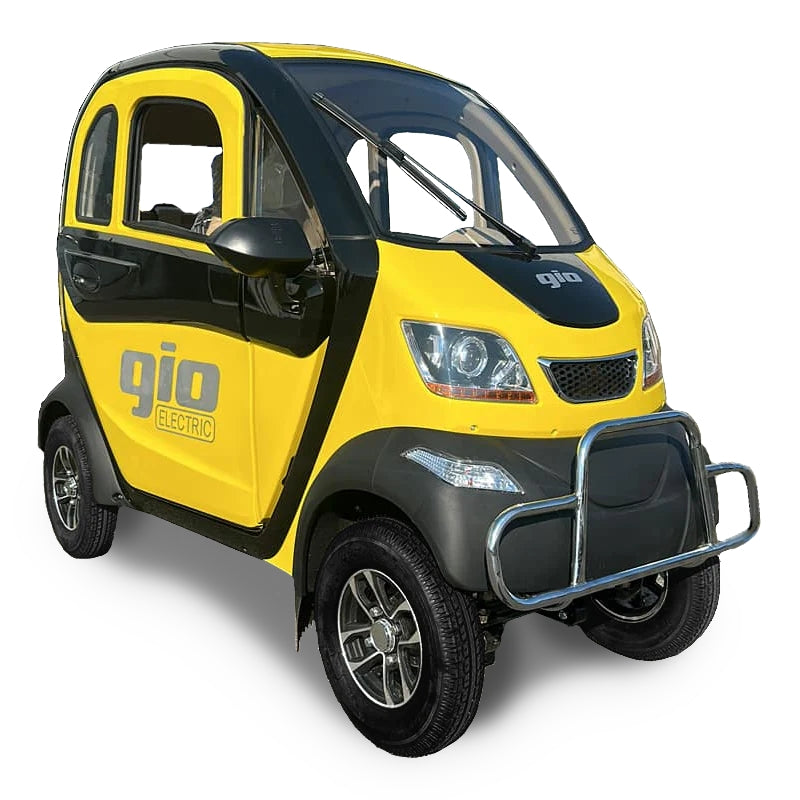 GIO Golf Enclosed Mobility Scooter - Yellow & Black