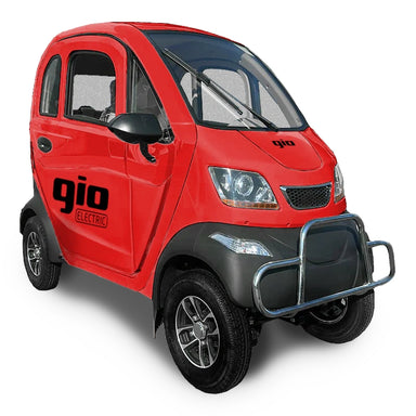 Gio Golf Enclosed Mobility Scooter - Red Corner View