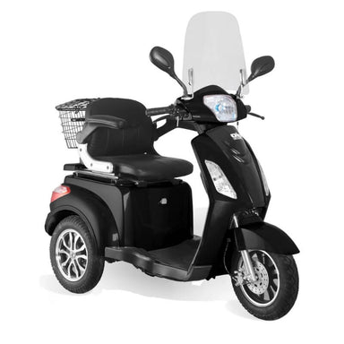 Gio Regal Mobility Scooter - Black Corner View