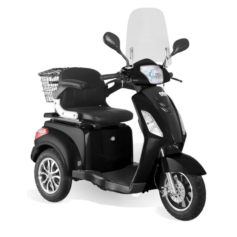 Gio Regal Mobility Scooter - Black Corner View