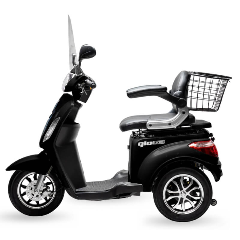 Gio Regal Mobility Scooter - Black Side View