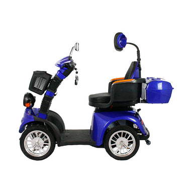 Gio Tron 4-wheeled Smart Mobility Scooter - Blue Side View Left Side