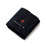 Close-up of the HEALiX-Z Sauna Blanket’s edge, highlighting the stitching details and fabric quality