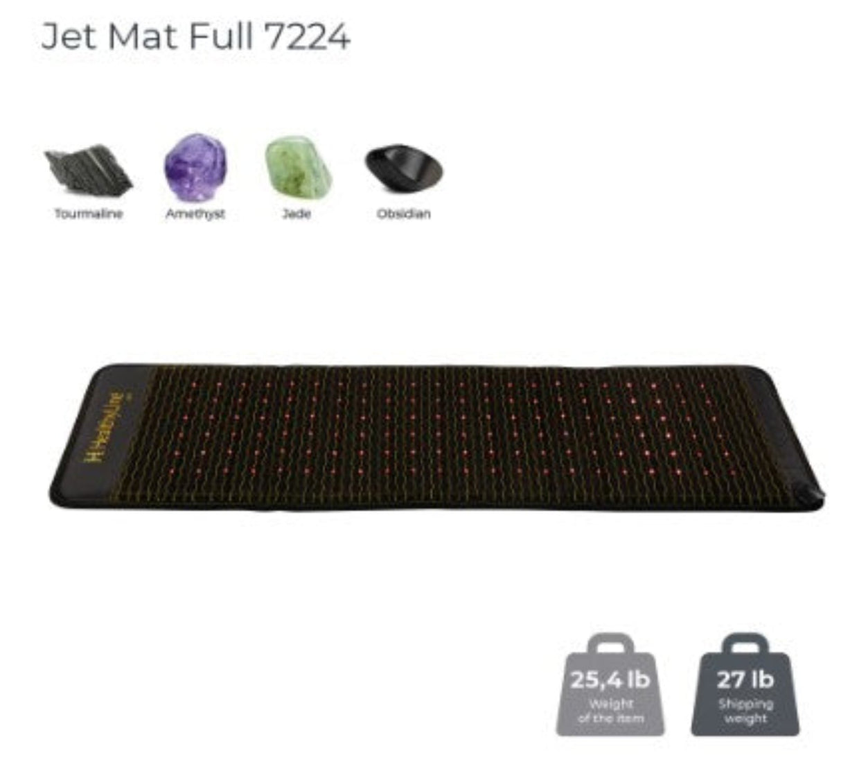 HealthyLine mat featuring tourmaline, amethyst, jade, and quartz