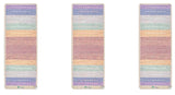 A large mat featuring vibrant chakra colors, designed for holistic wellness and relaxation