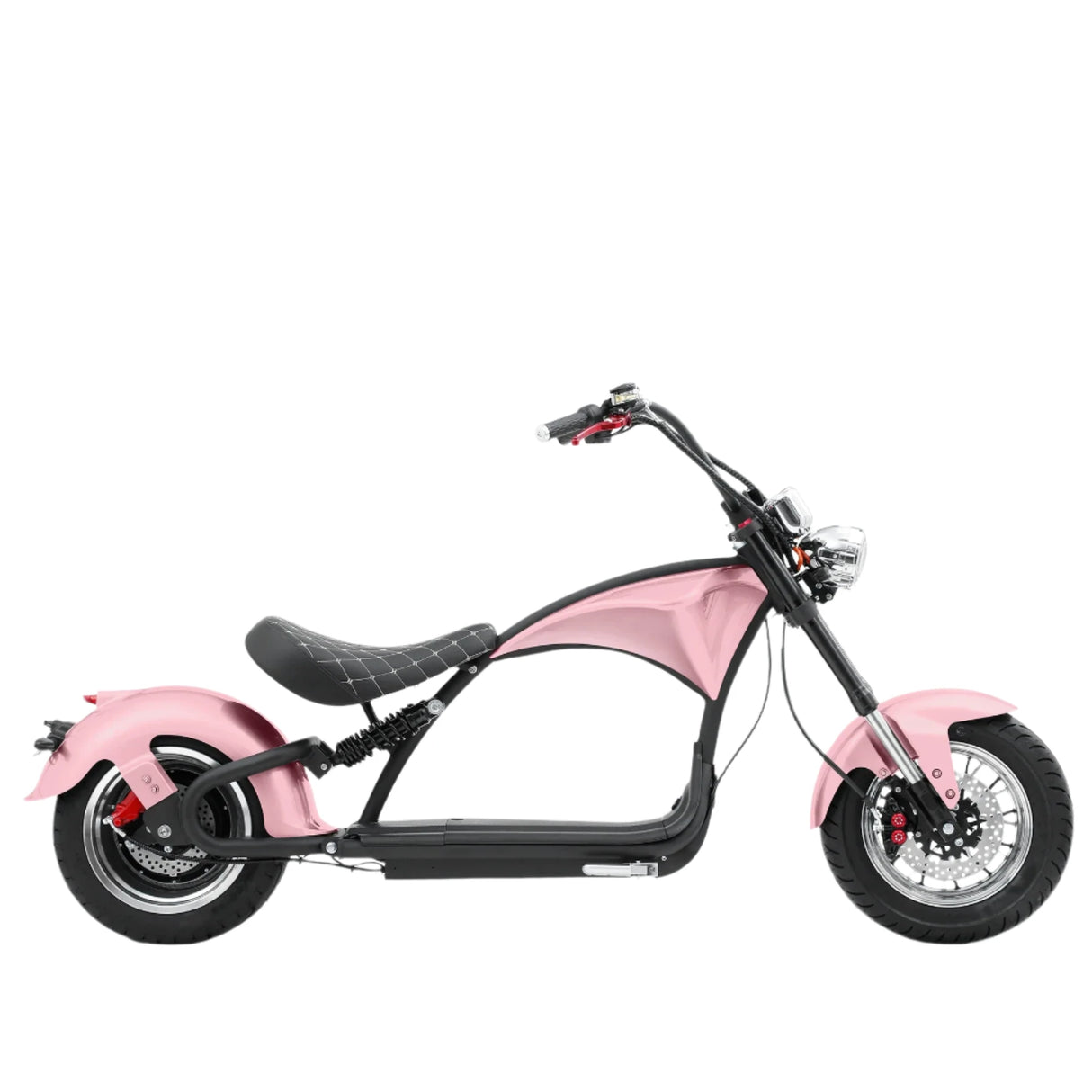 Linkseride M1P Fat Tire Electric Citycoco Cruiser Scooter - side view_pink