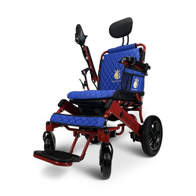 MAJESTIC IQ-8000 Remote Controlled Lightweight Electric Wheelchair Blue with Pouch