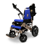 MAJESTIC IQ-8000 Remote Controlled Lightweight Electric Wheelchair Bronze Side-Angle Frame With Pouch