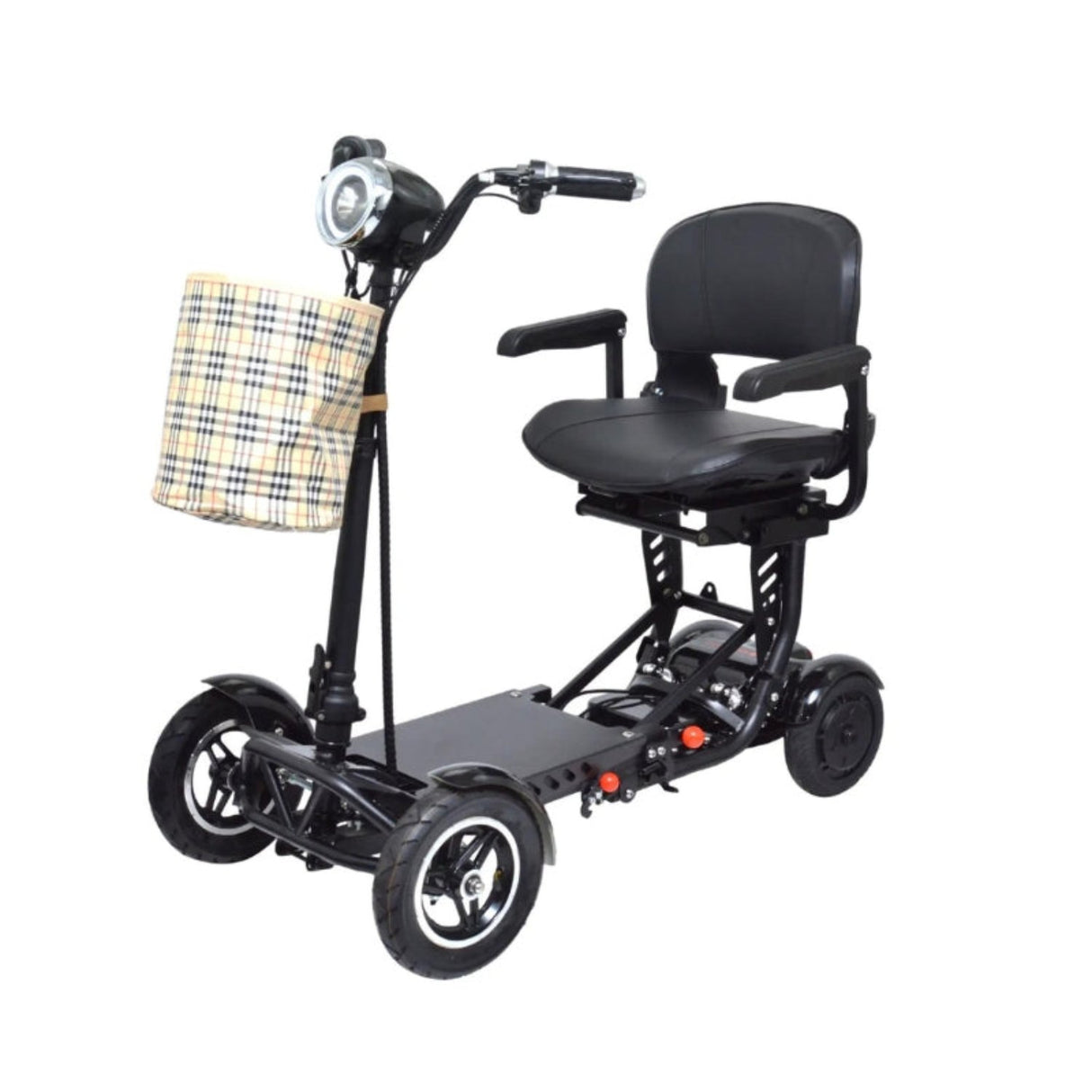 Side angle of the MS-3000 Foldable Scooter, emphasizing its sleek, streamlined profile and easy-to-reach controls