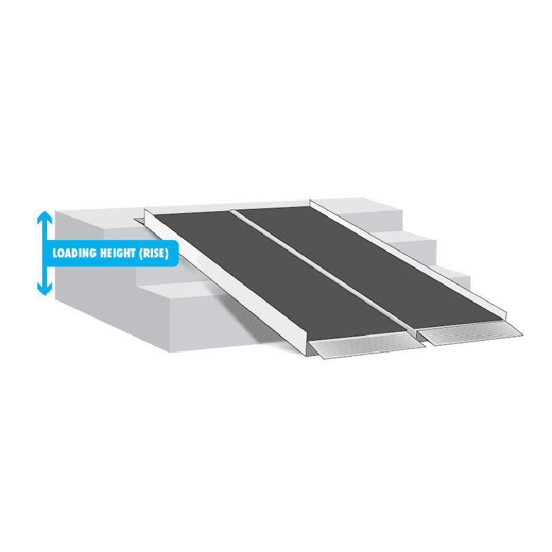 PVI Aluminum Multi-Fold Wheelchair Ramp 6' x 30 Loading Height