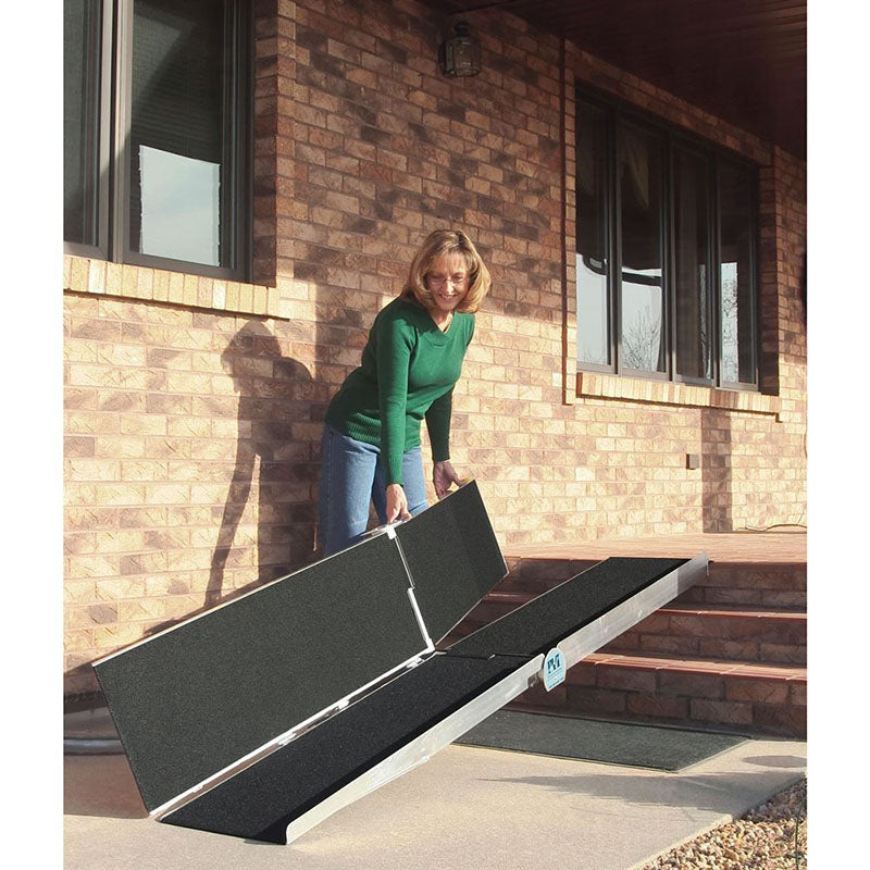 PVI Aluminum Multi-Fold Wheelchair Ramp 7' x 30 Easy Fold