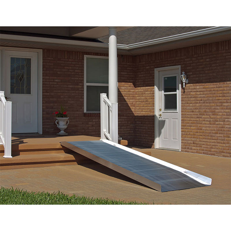 PVI OnTrac Wheelchair Access Ramp with Handrails 8' x 36 Front House No Rails