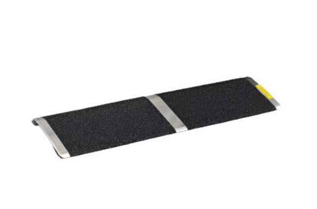 Close-up view of the high-traction anti-slip surface on a PVI Standard Threshold Ramp, designed for safety