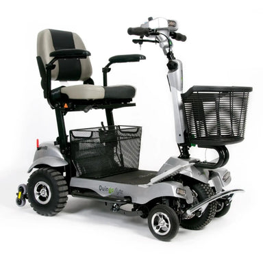 Quingo Flyte Mobility Scooter With MK2 Self Loading Ramp Corner View