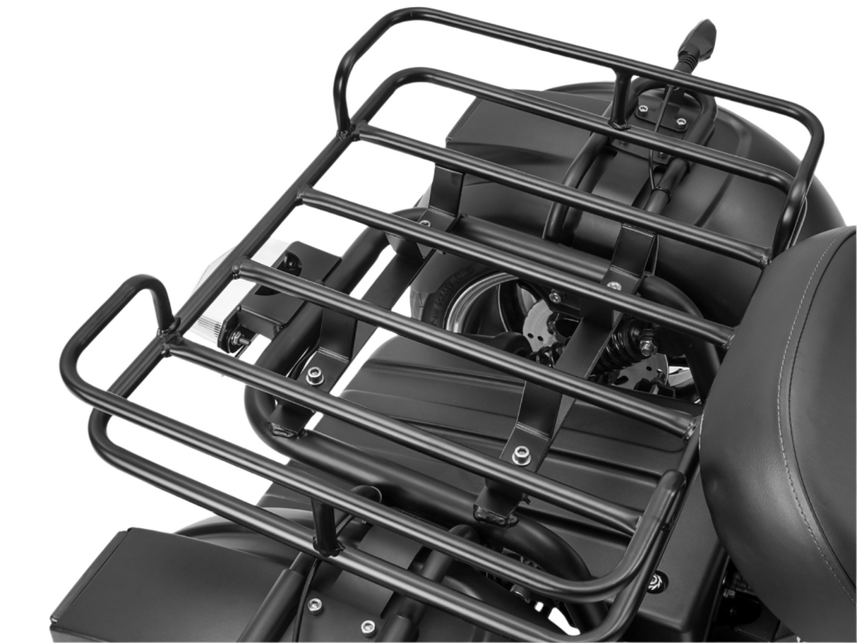 Close-up of the sturdy carrier platform on the M1P Pro, suitable for luggage or gear.