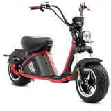 Front view of the Linkseride M2 electric scooter with large wheels and sturdy frame.