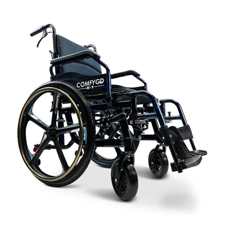 comfygo x-1 lightweight manual wheelchair special edition blue